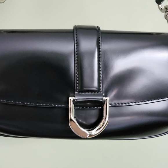 Charles & Keith Gabine Leather Elongated Shoulder Bag in Black - Picture 6 of 9